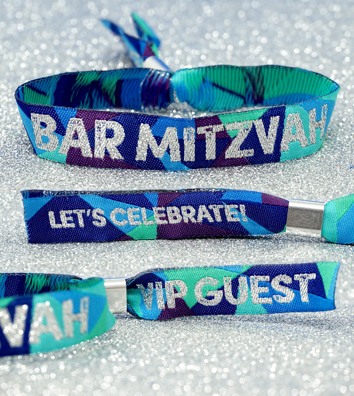 festival theme bar mitzvah party wristbands