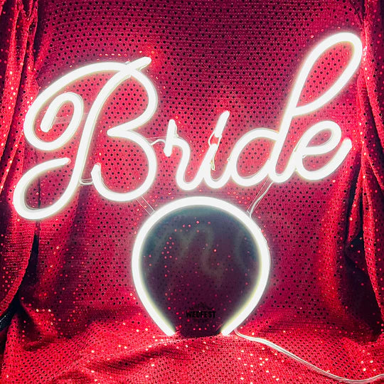 Bride head piece wedding day accessory neon