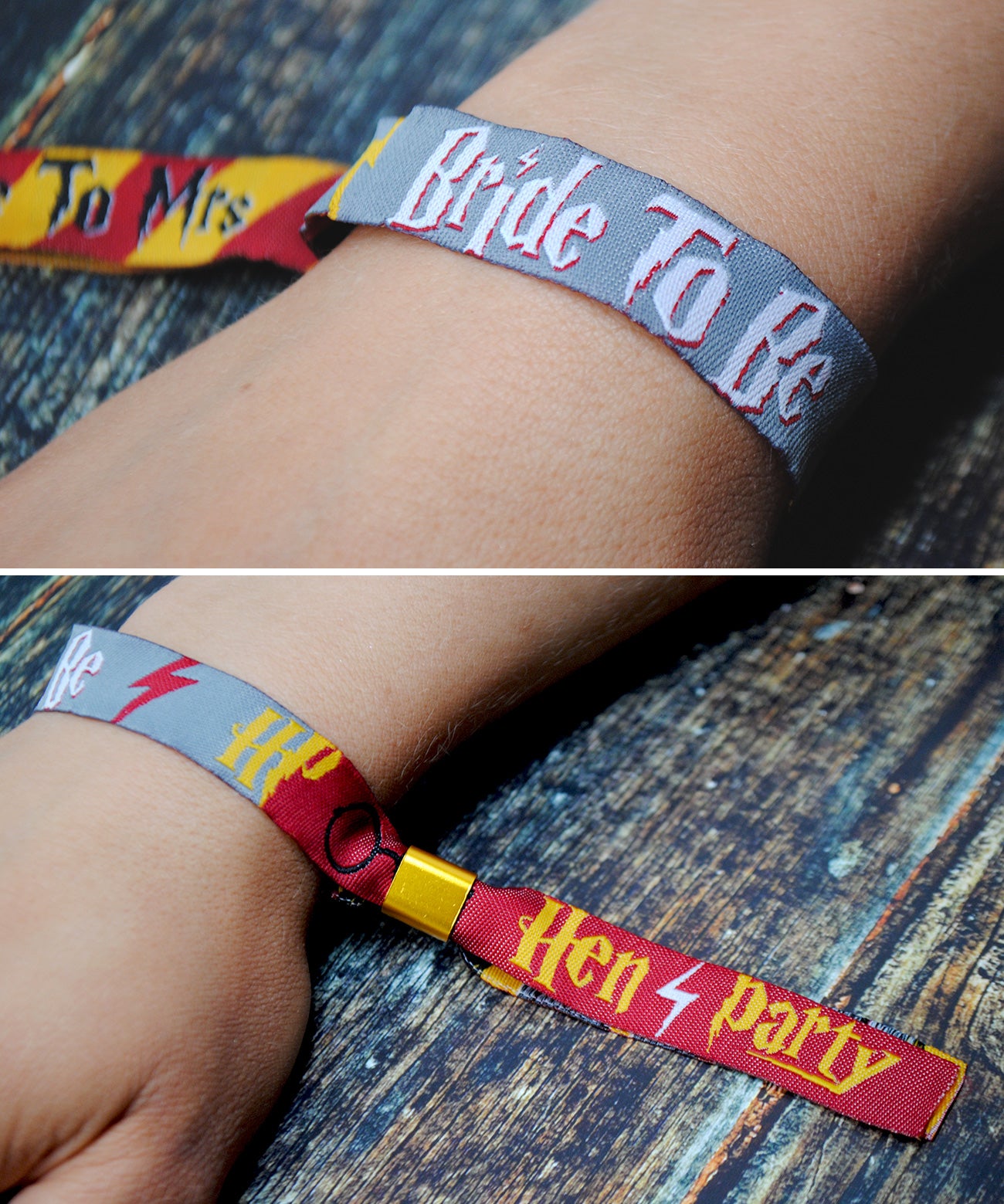 bride to be harry potter hen do party wristband