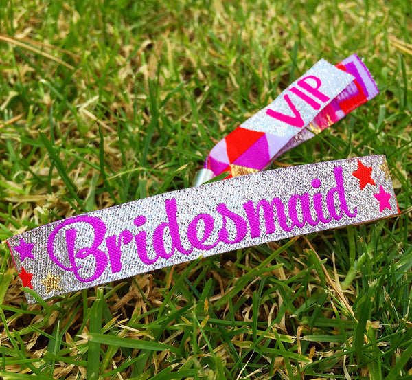 bridesmaid hen party wristbands