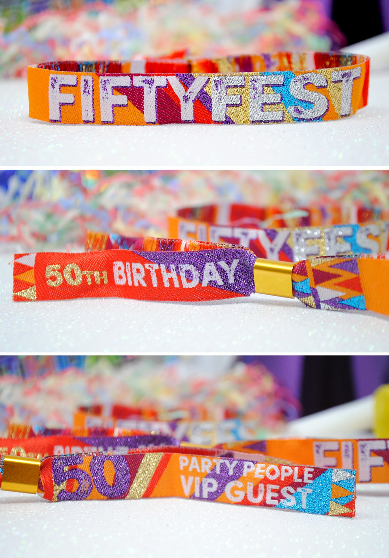 50 fifty fest festival birthday part -wristbands