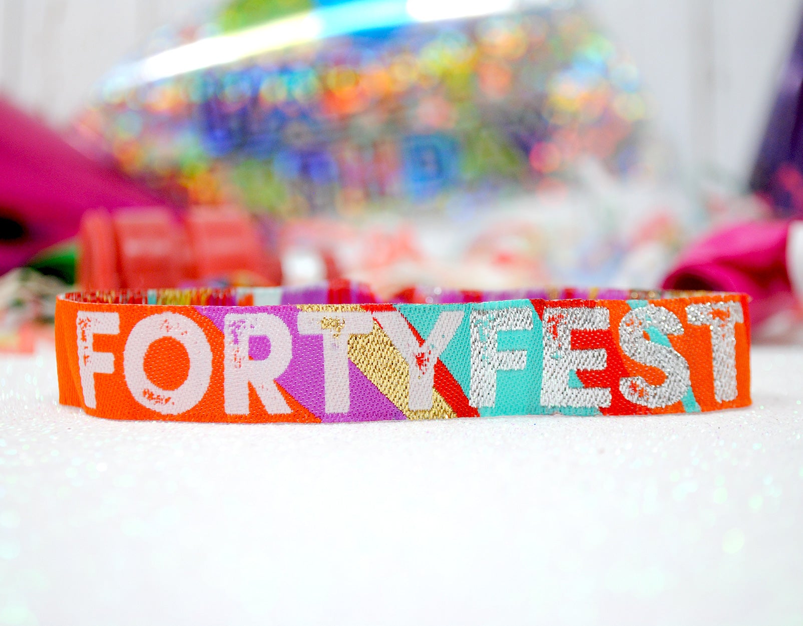 40fest forty fest 40th birthday party festival wristbands