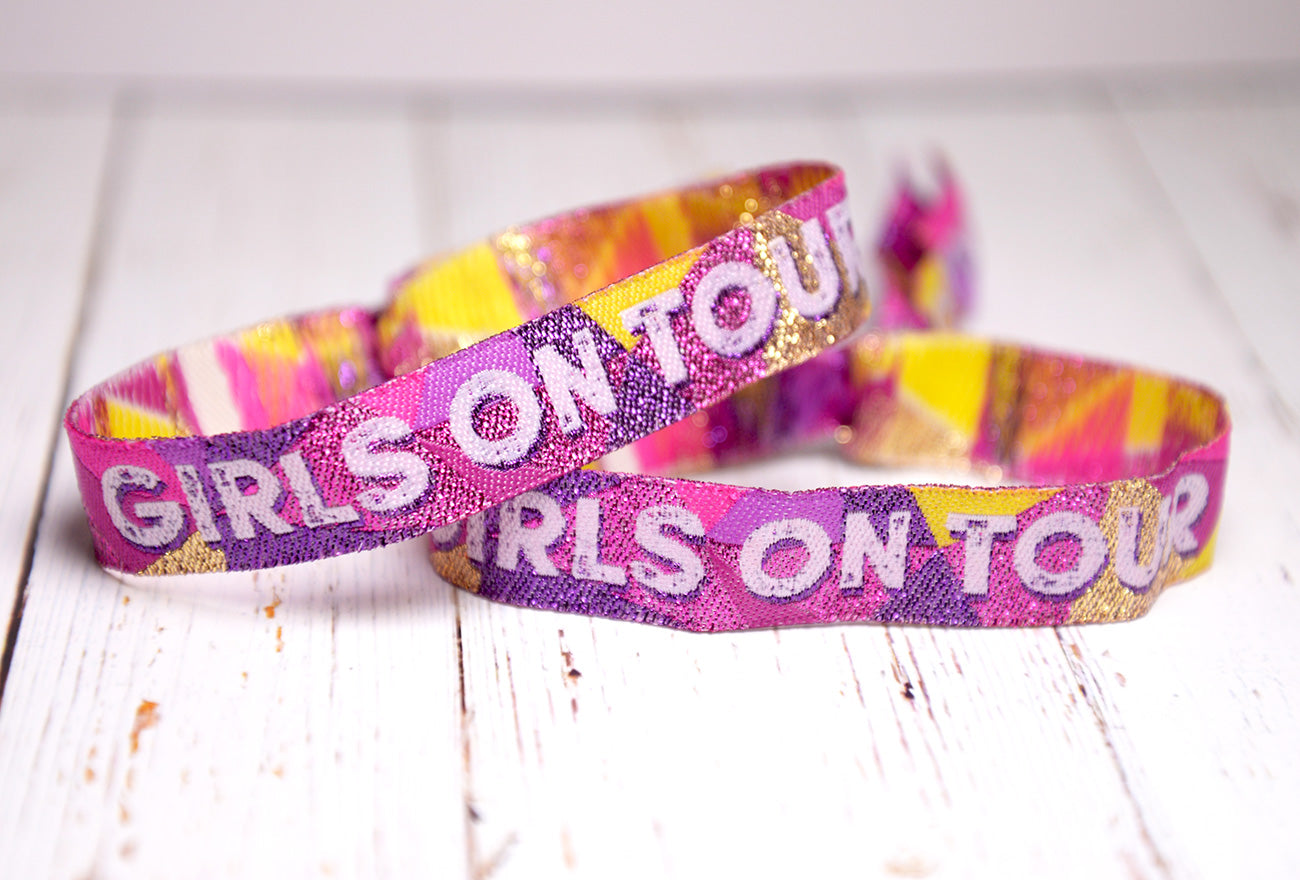 girls on tour festival theme party wristbands