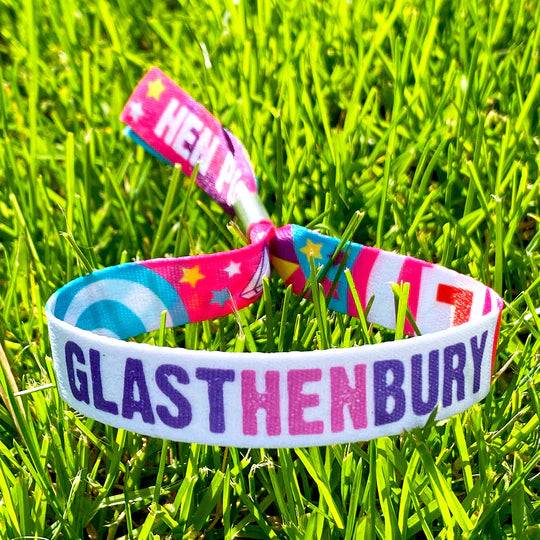 glasthenbury festival hen party wristbands