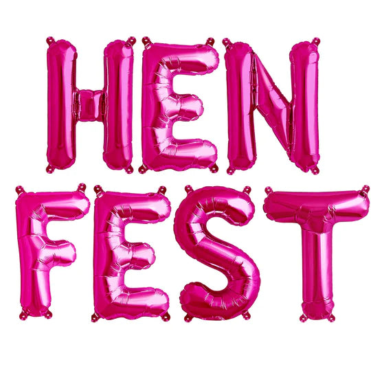 henfest pink hen party balloons