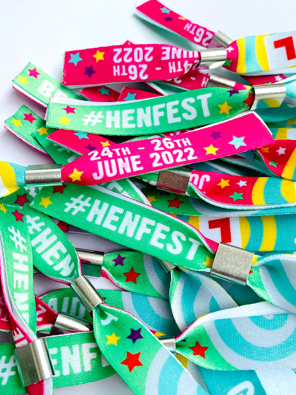 hen party festival themed wristbands