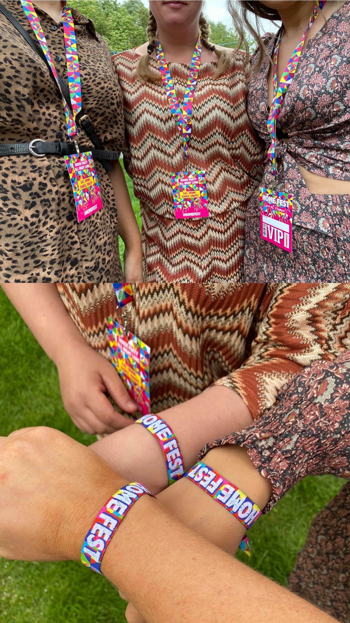 home fest festival party at home lanyards wristbands
