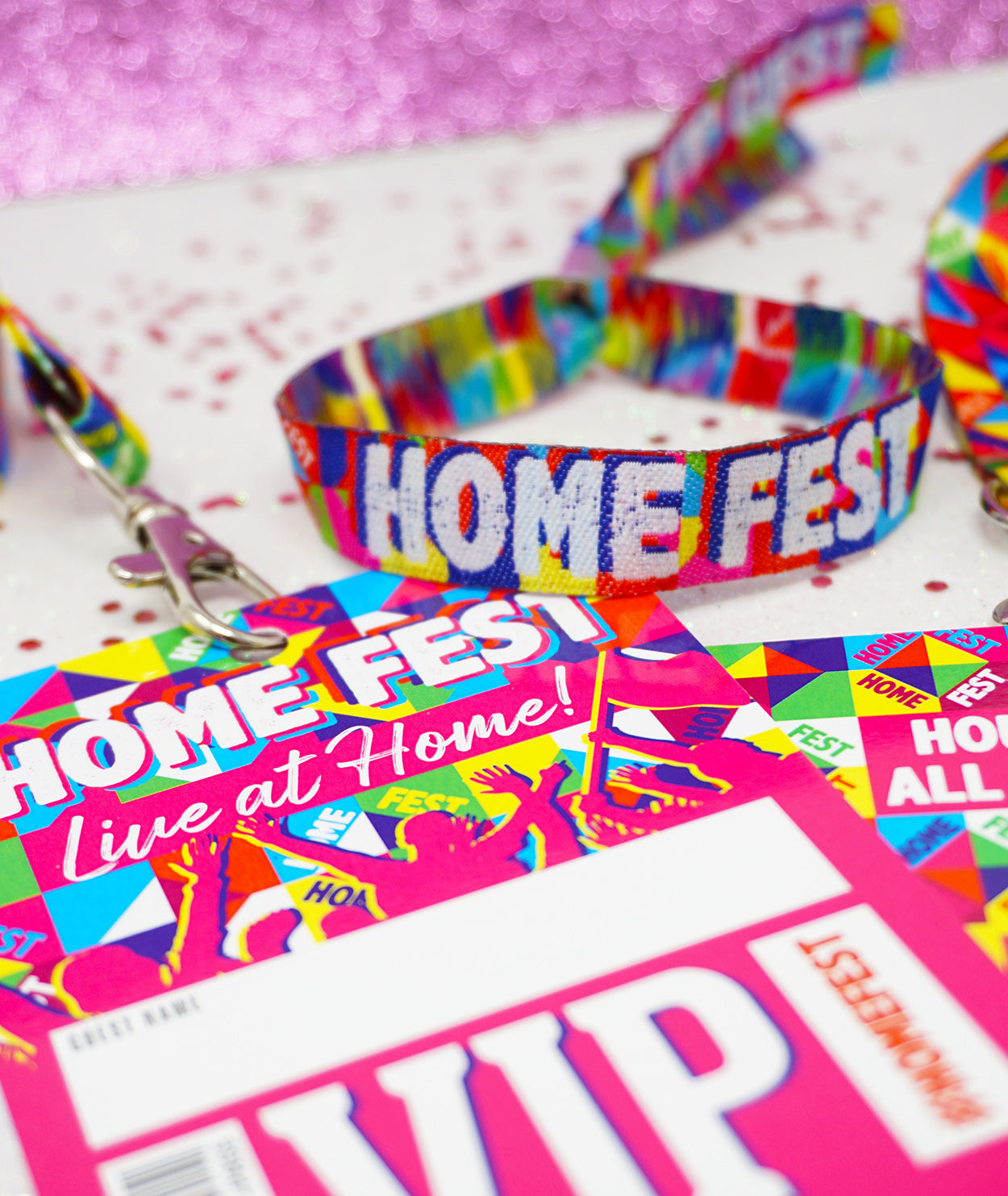 homefest festival lanyards wristbands