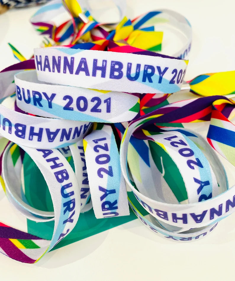 hannahbury personalised festival wristband