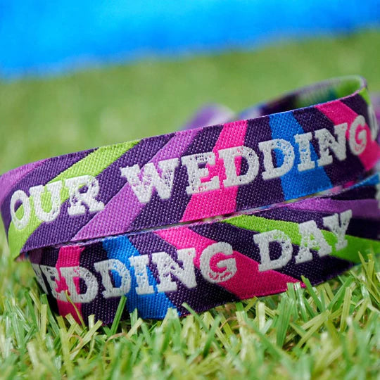 our wedding day festival wedding wristbands