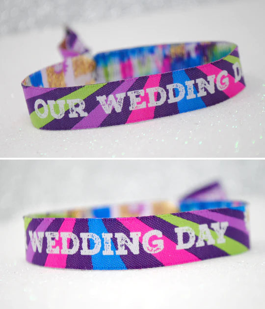 our wedding day generic wedfest wedding wristbands