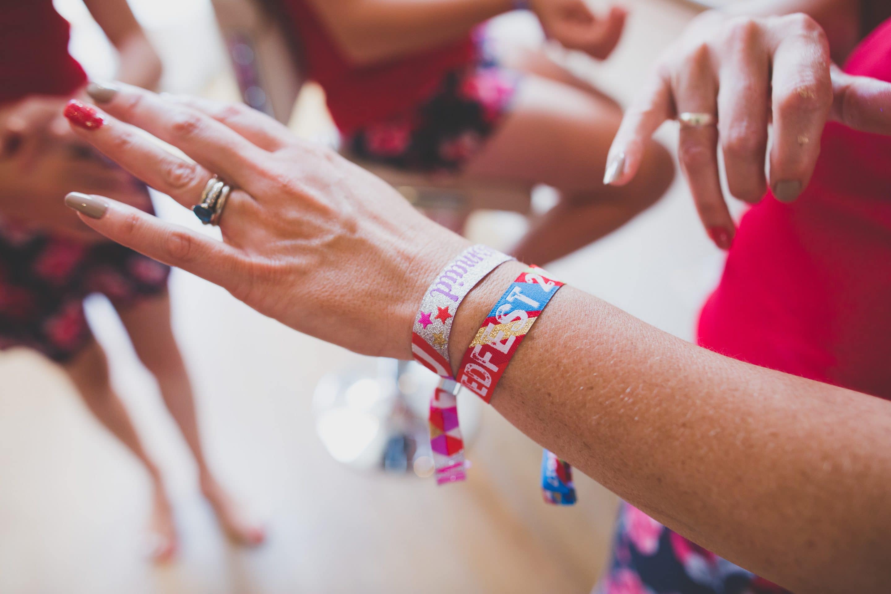 personalised festival wedding wristbands