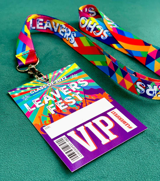 school leavers fest vip lanyards