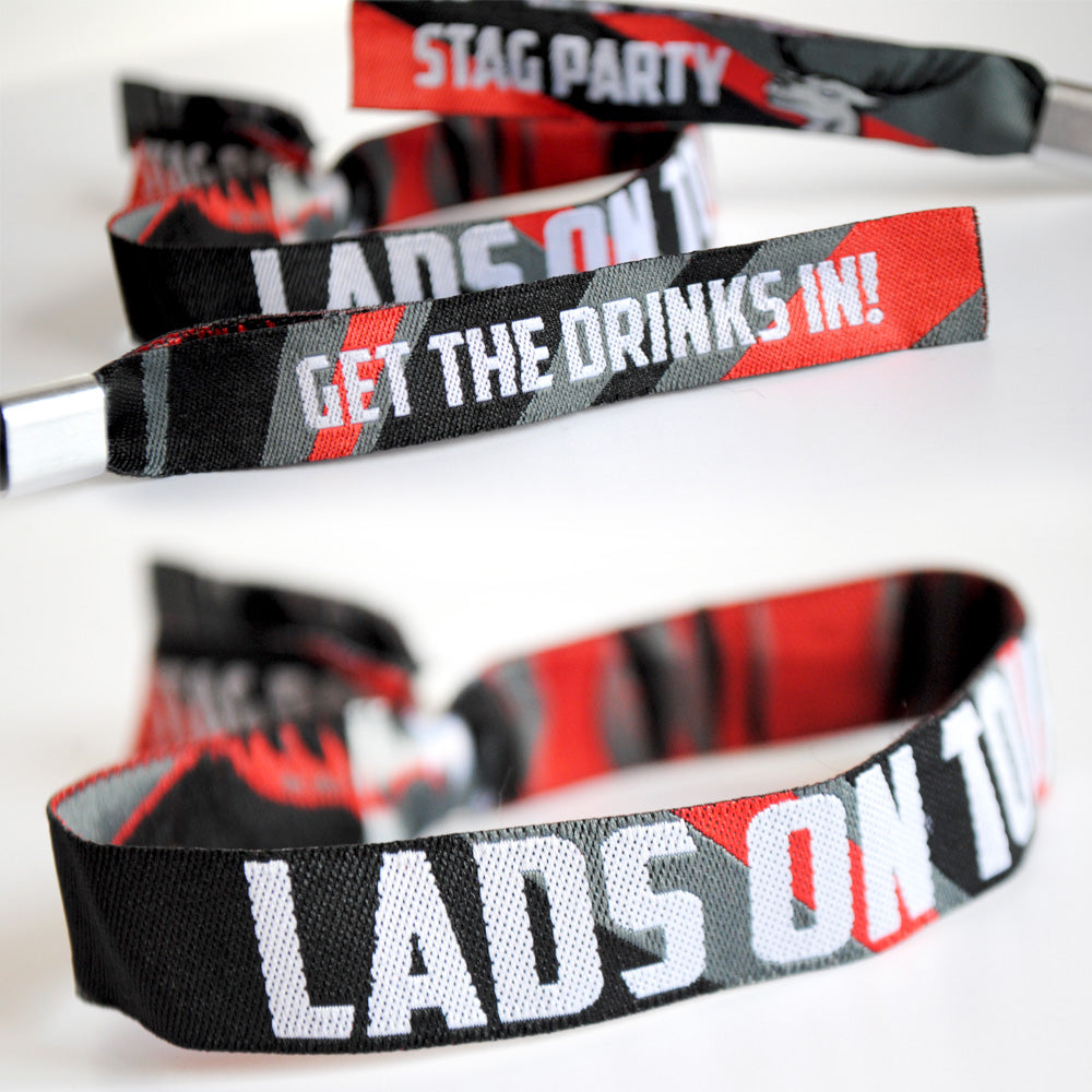 stag do accessories lads on tour wristbands