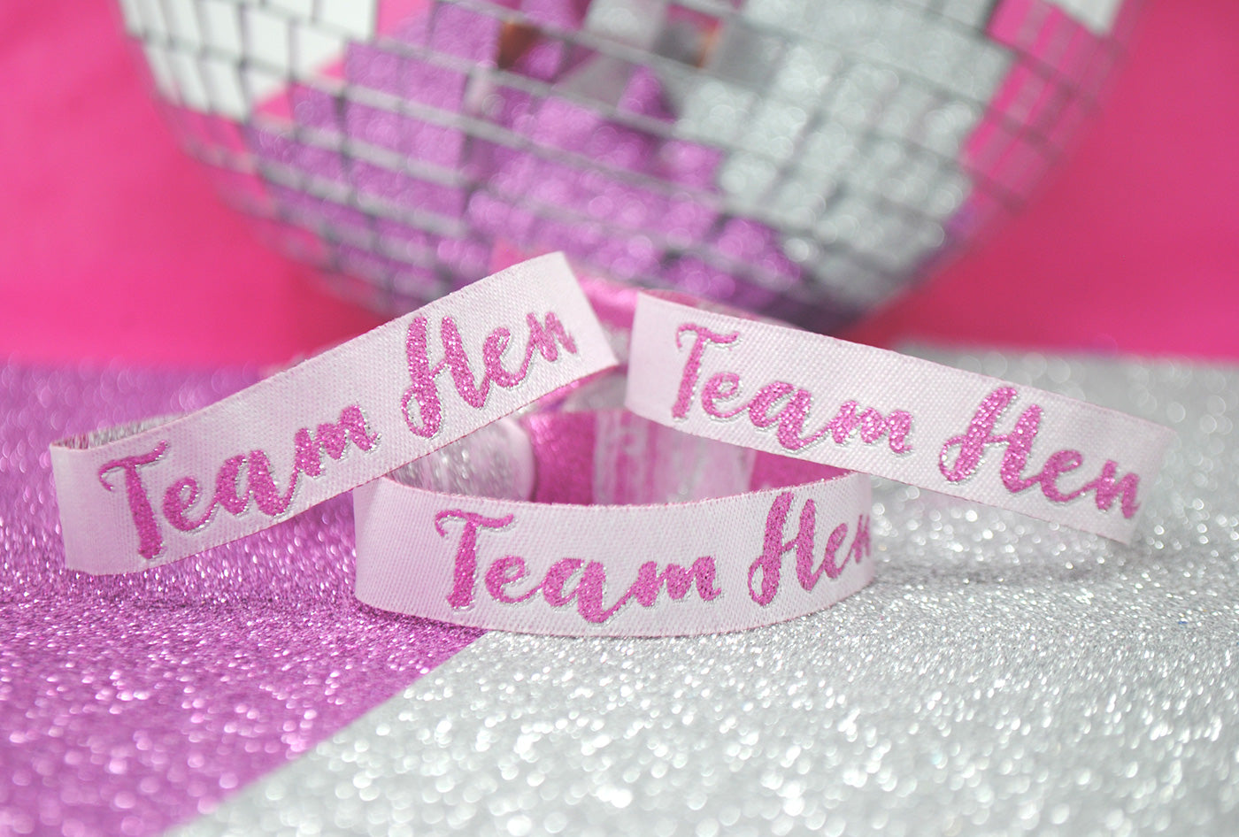 team hen party wristbands party bag favours