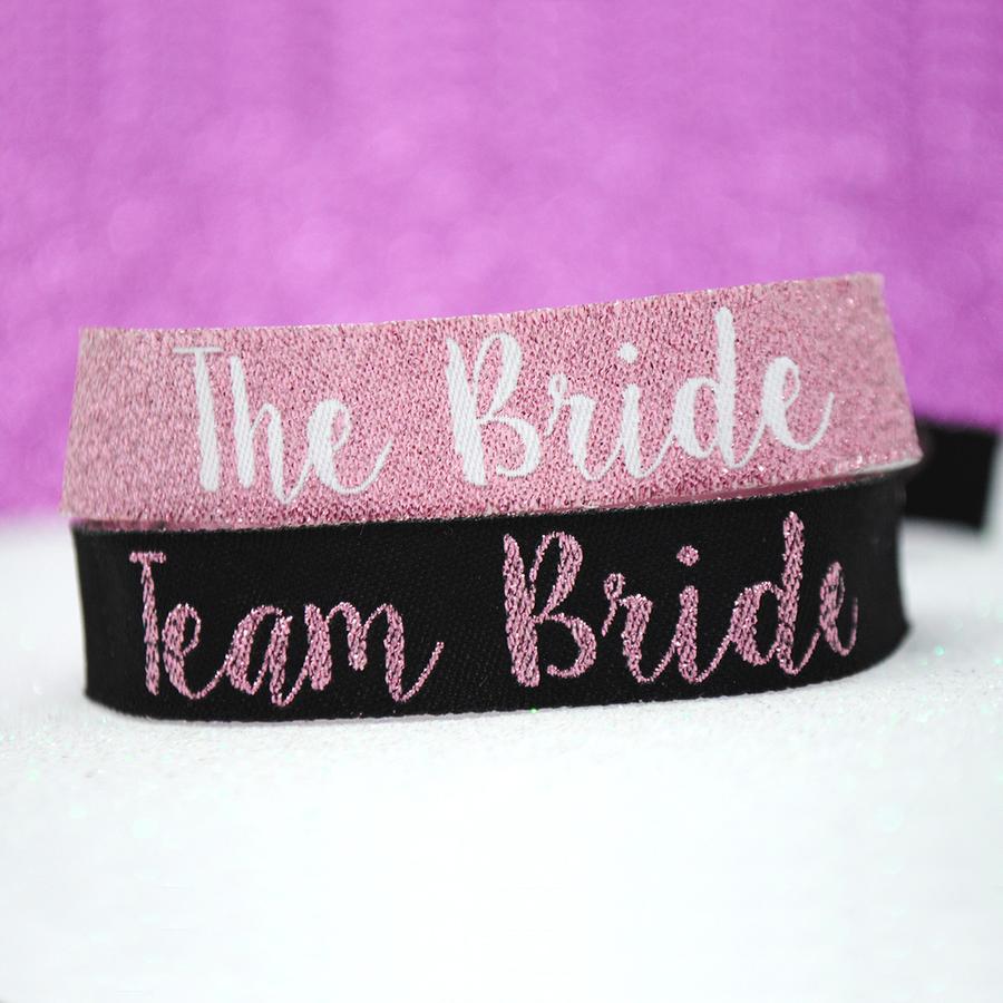 rose gold team bride hen party wristband accessories