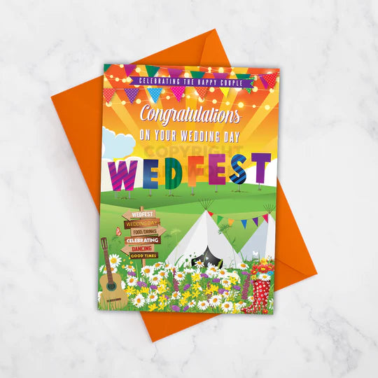 Wedfest Festival Wedding Day Card