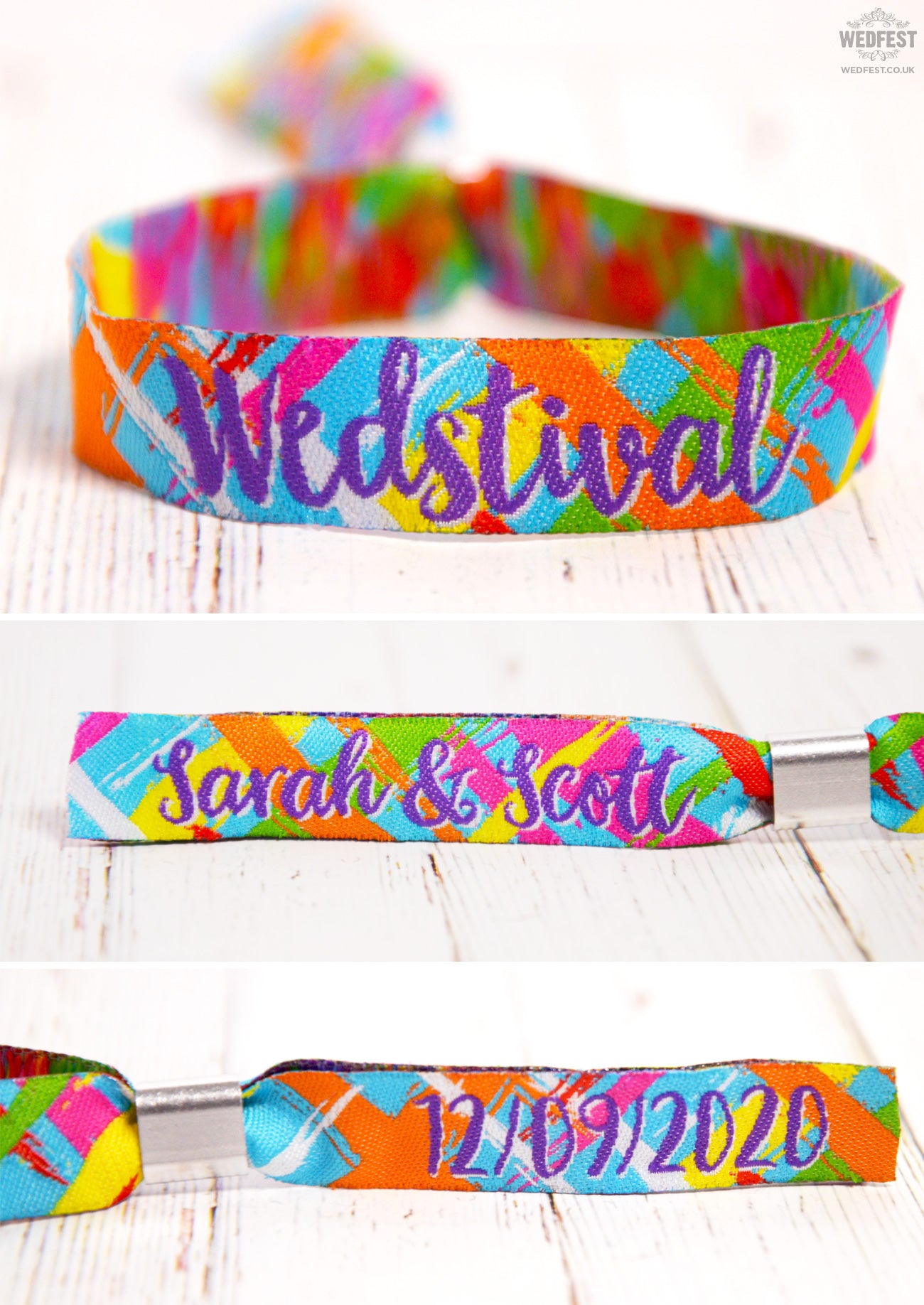 festival wedding fabric wristbands