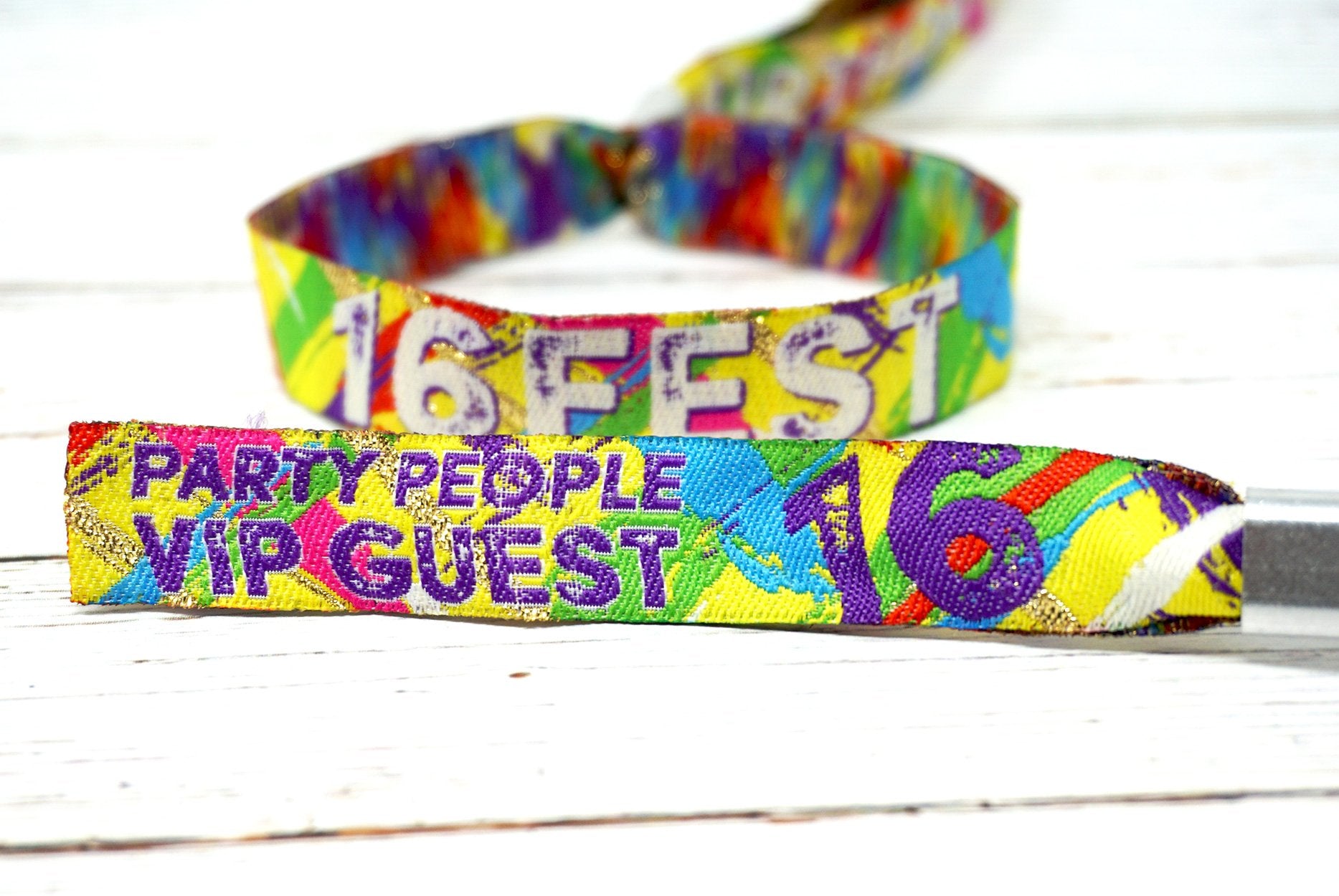 16 FEST 16th birthday party festival wristbands favours accessories