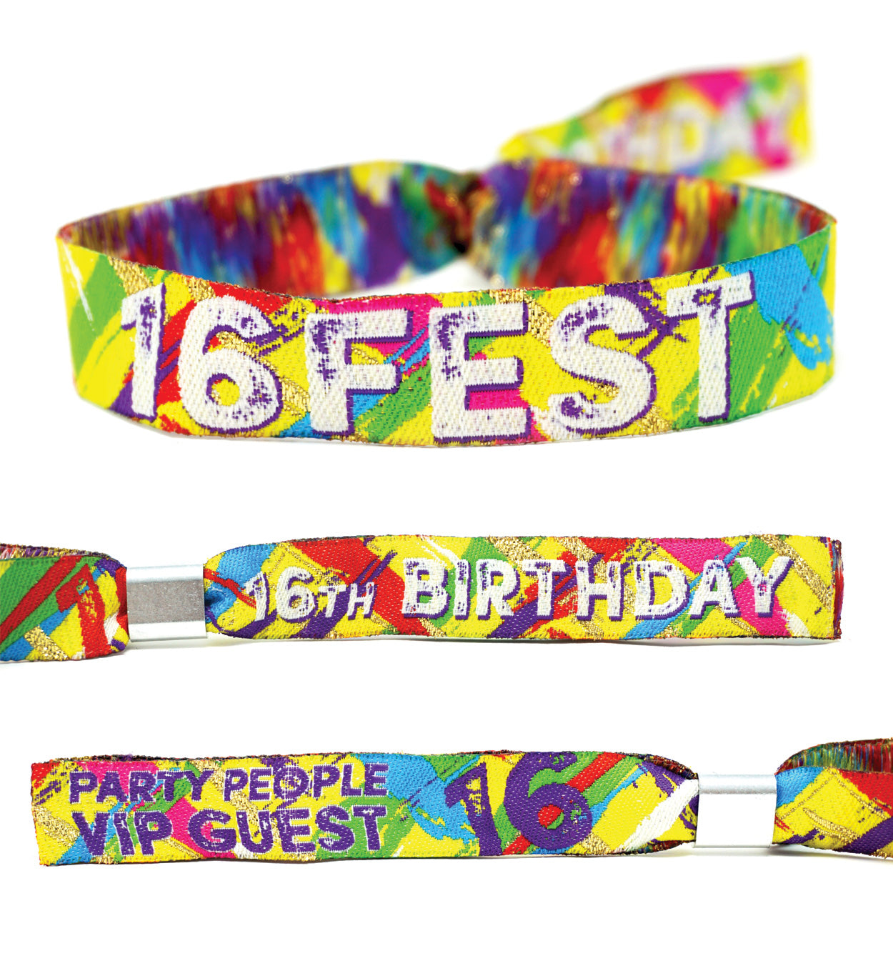 16FEST sweet 16 16th birthday party festival wristbands favours