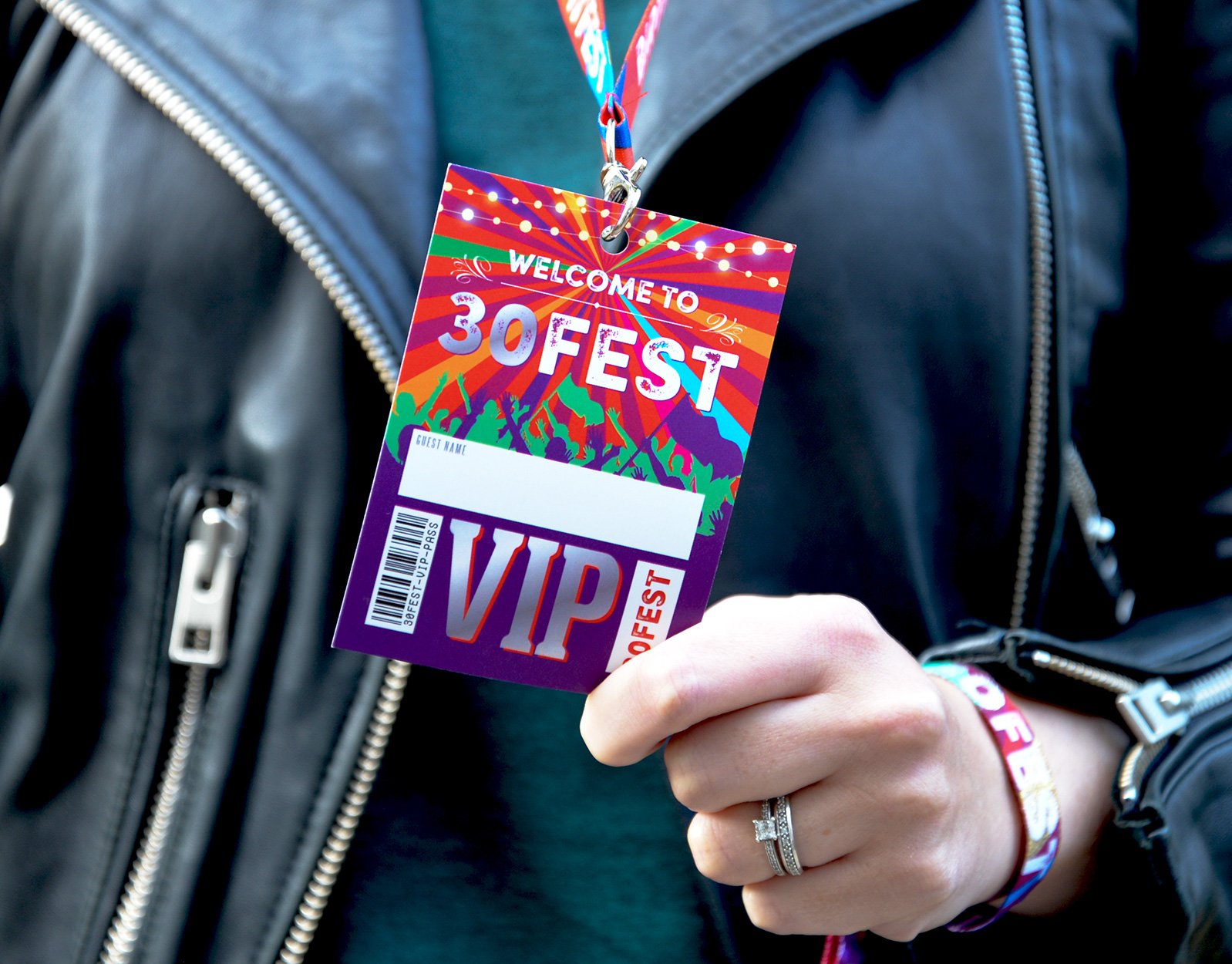 30FEST 30th thirtieth birthday party festival vip pass lanyards