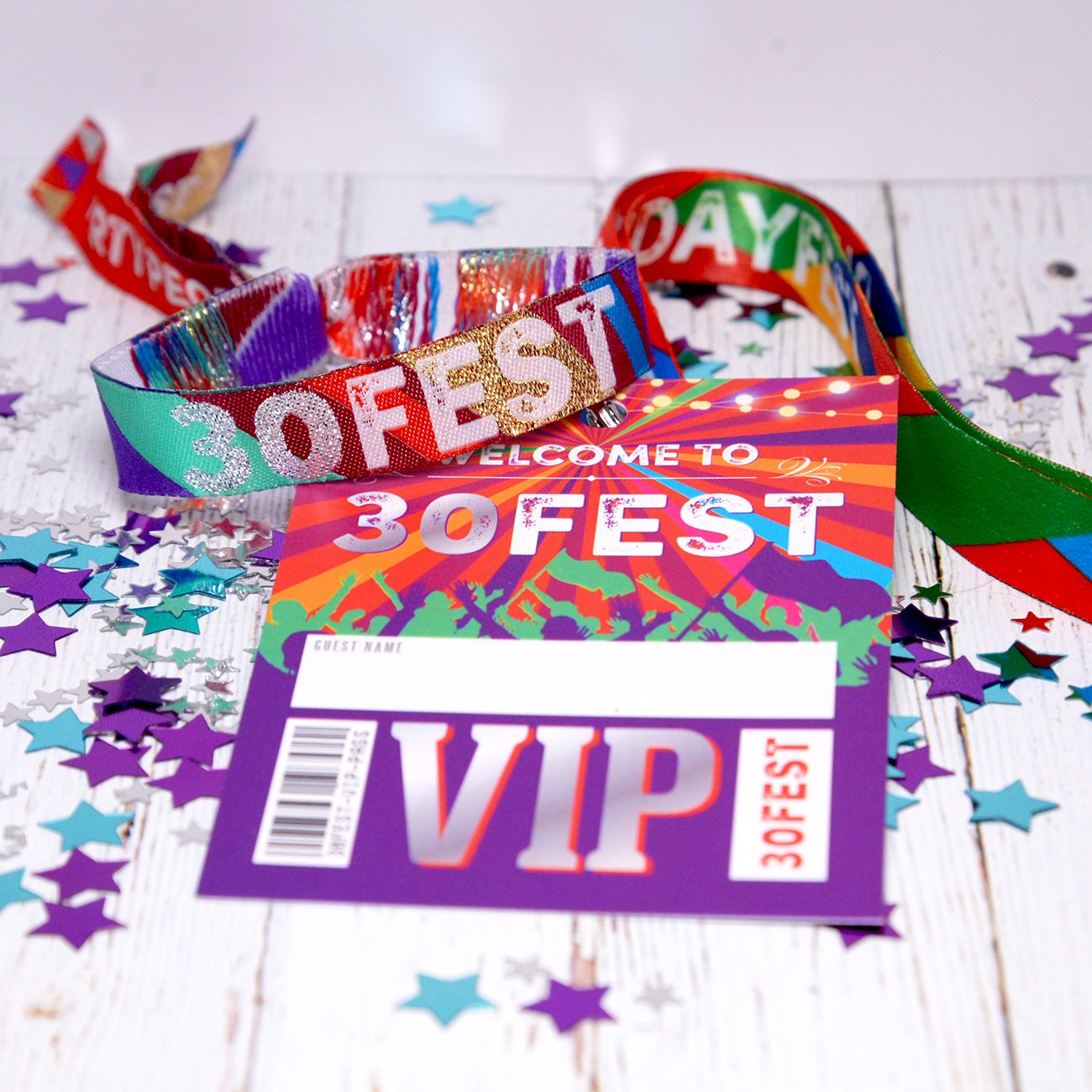 30fest festival birthday party lanyards wristbands