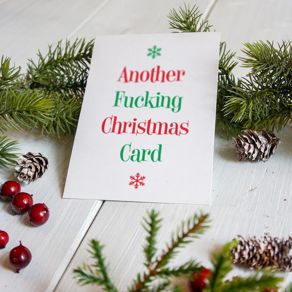 Another Fucking Christmas Card Funny Rude Christmas Cards Hen Party Wristbands Team Bride 