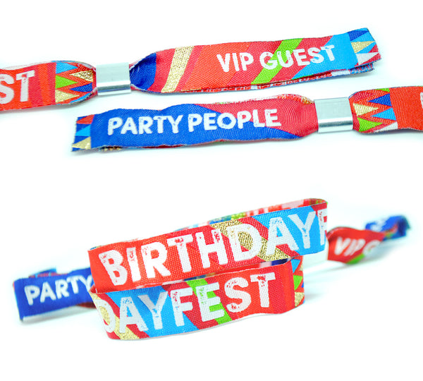 birthdayfest birthday party wristband favours