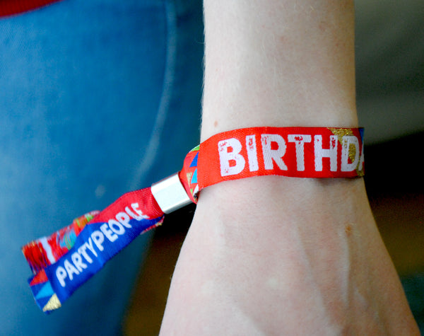 festival birthday party wristbands