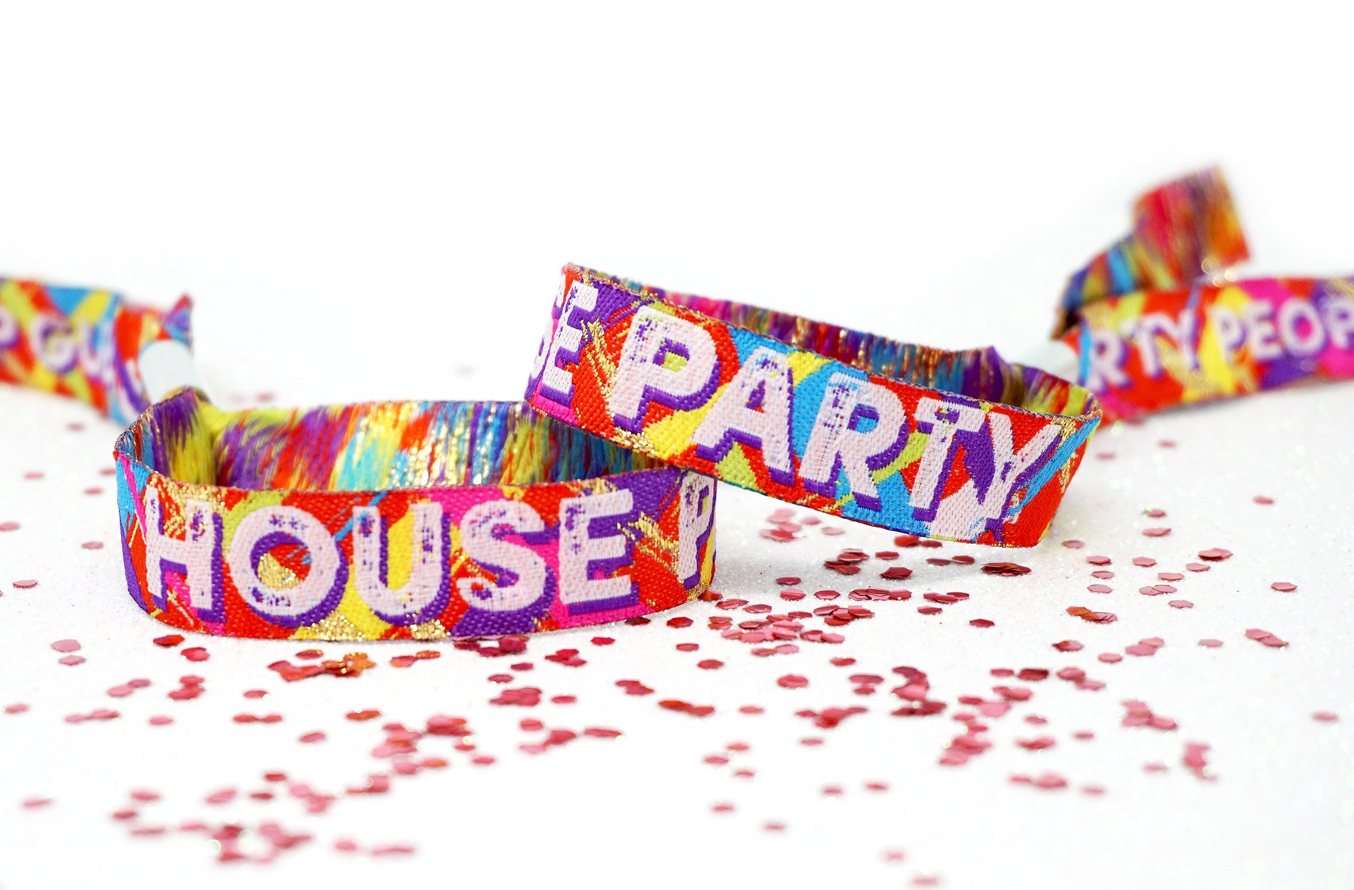 house party festival wristband favours