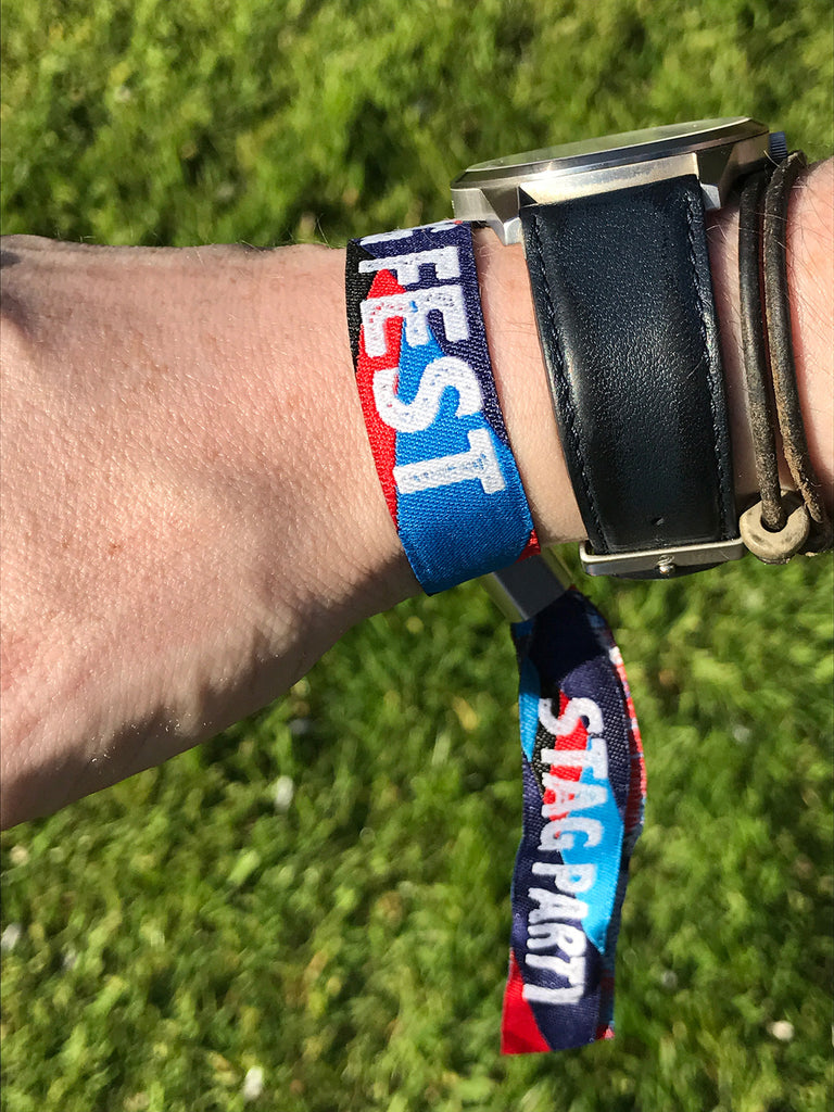 festival style wristbands for stag do