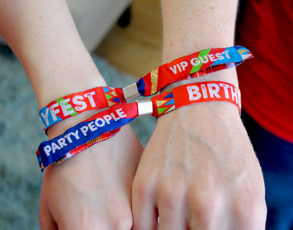 festival birthday party wristband favours