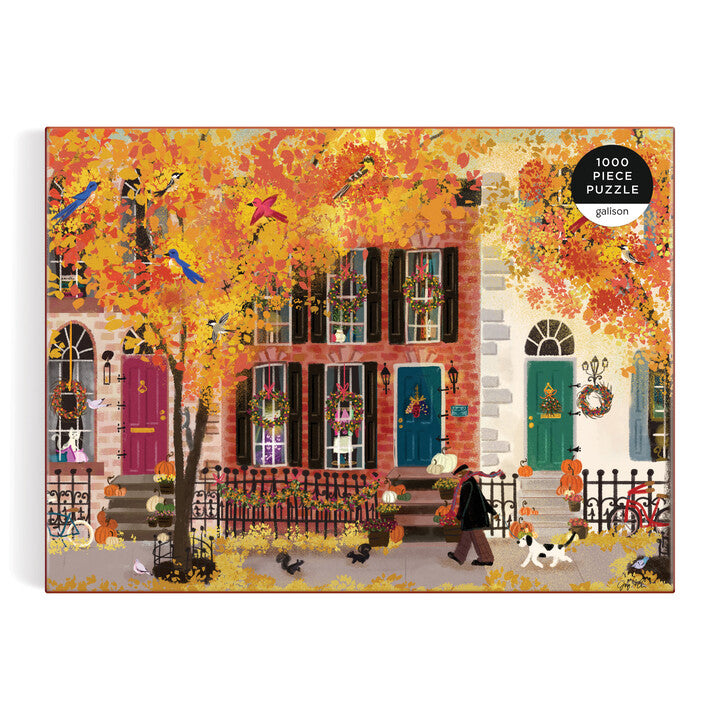 Fall Halloween Parade 1000 Piece Panoramic Puzzle – Galison