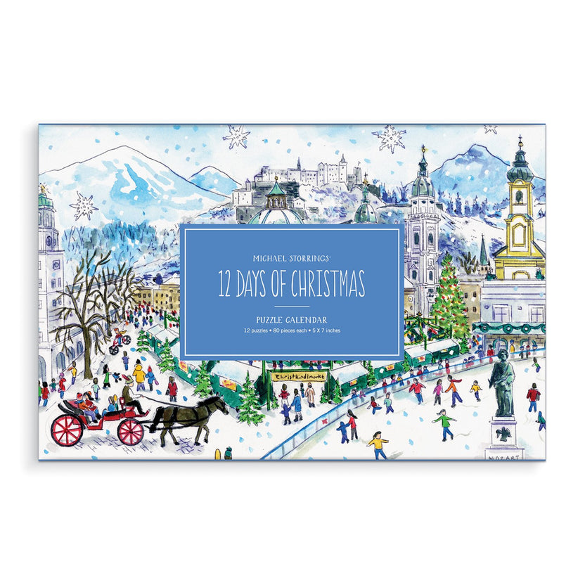 Michael Storrings 12 Days of Christmas Advent Puzzle Calendar Galison