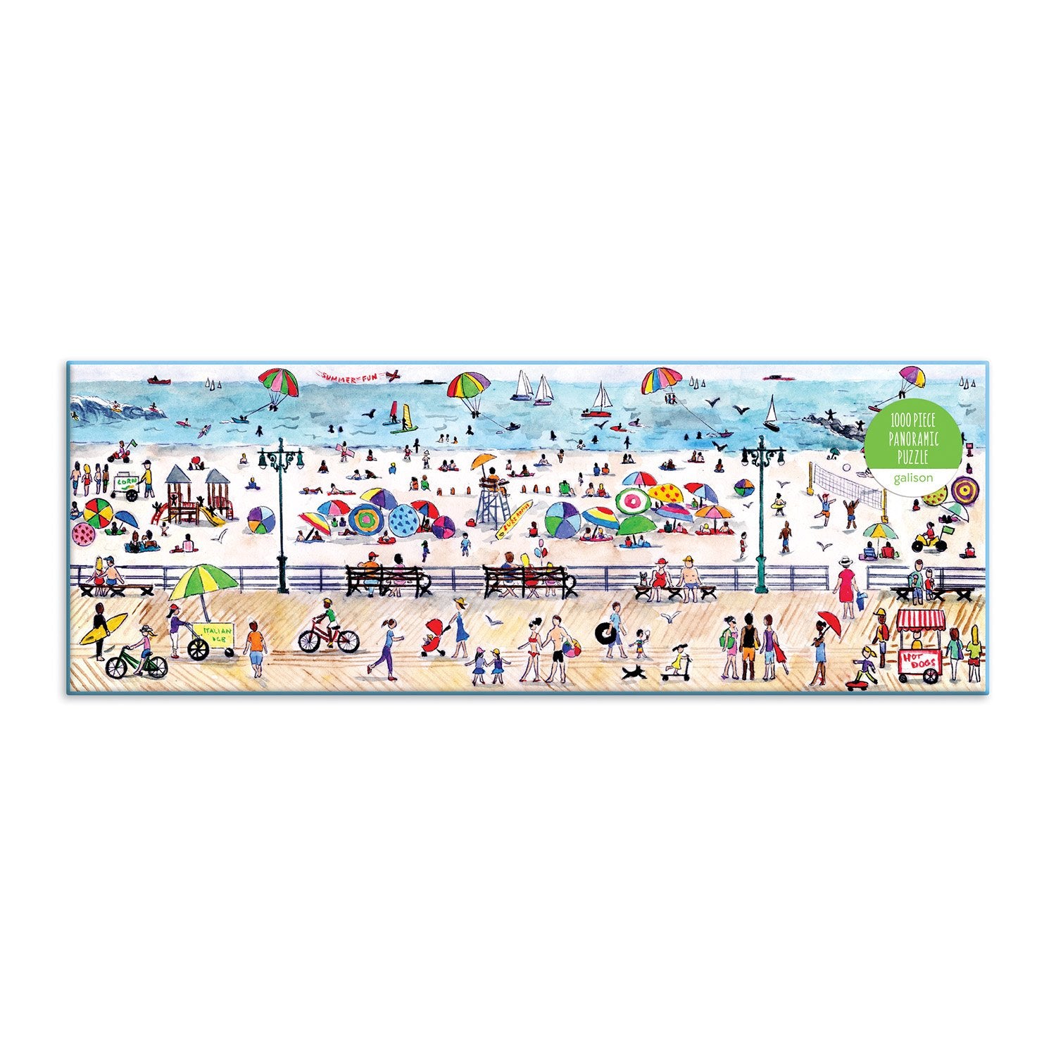 essence Oude tijden Baby Michael Storrings Summer Fun 1000 Piece Panoramic Puzzle | Galison