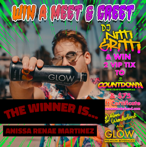 GLOW Beverages Rave Wonderland DJ Nitti Gritti Countdown NYE Insomniac Winner