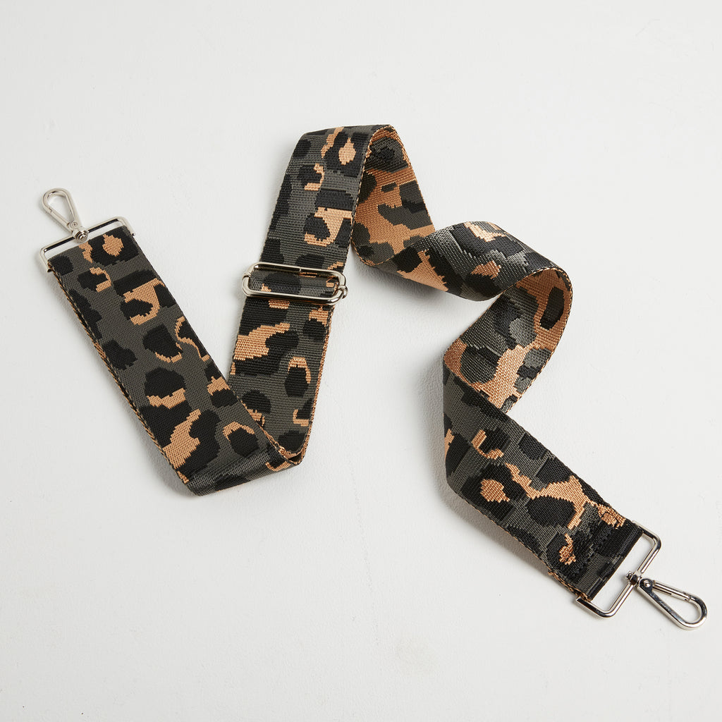 Courtney Crossbody ((black + leopard strap)) – Flower Wild