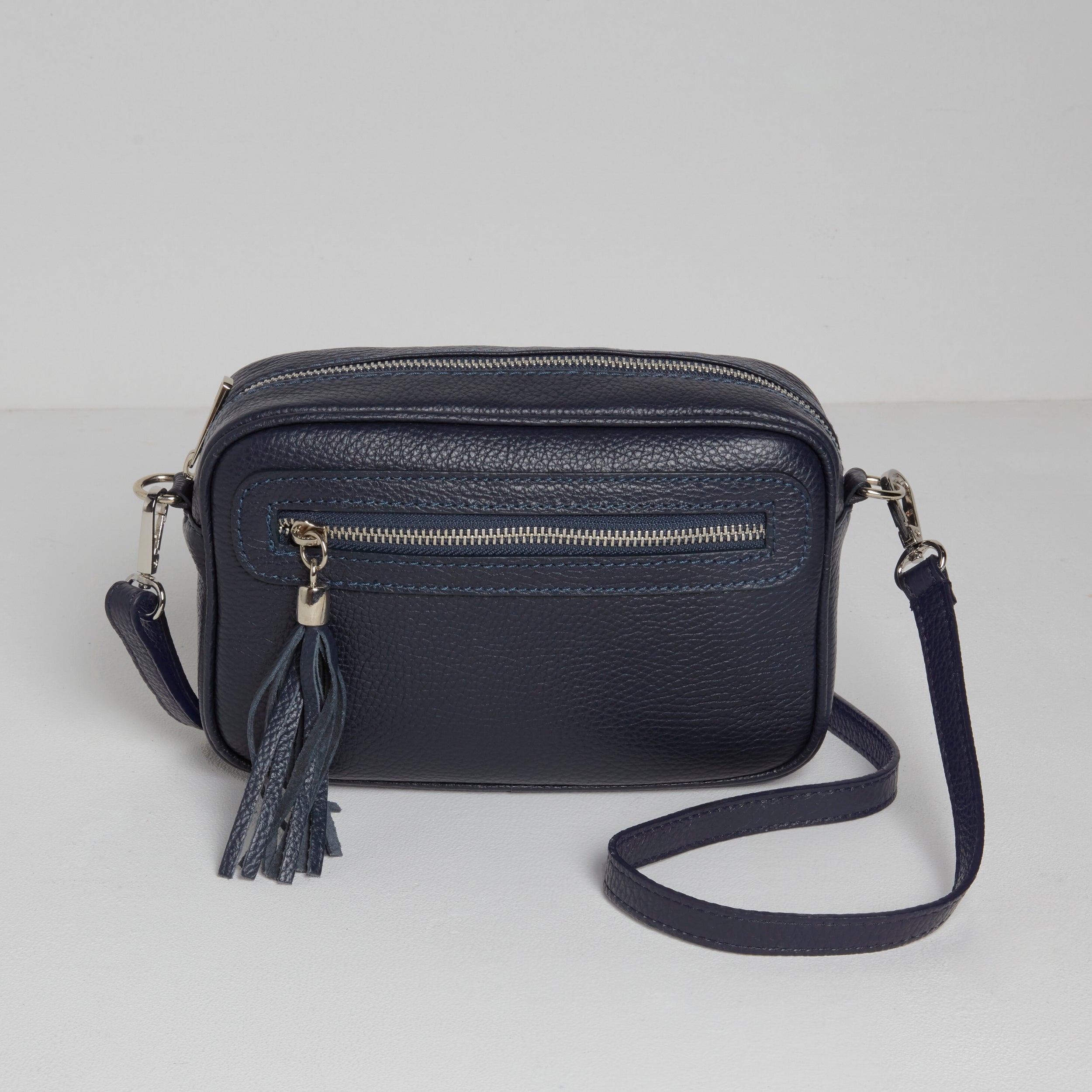 Florence - Crossbody Bag in Navy with Nautical Strap