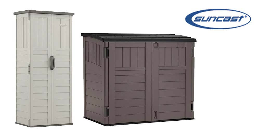 Suncast outdoor storage sheds 