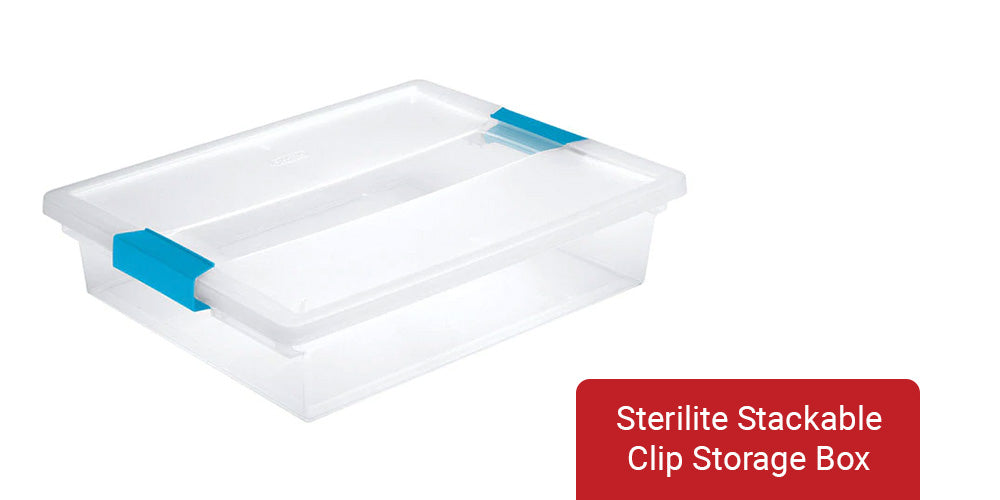 Sterilite Stackable Clip Storage Box