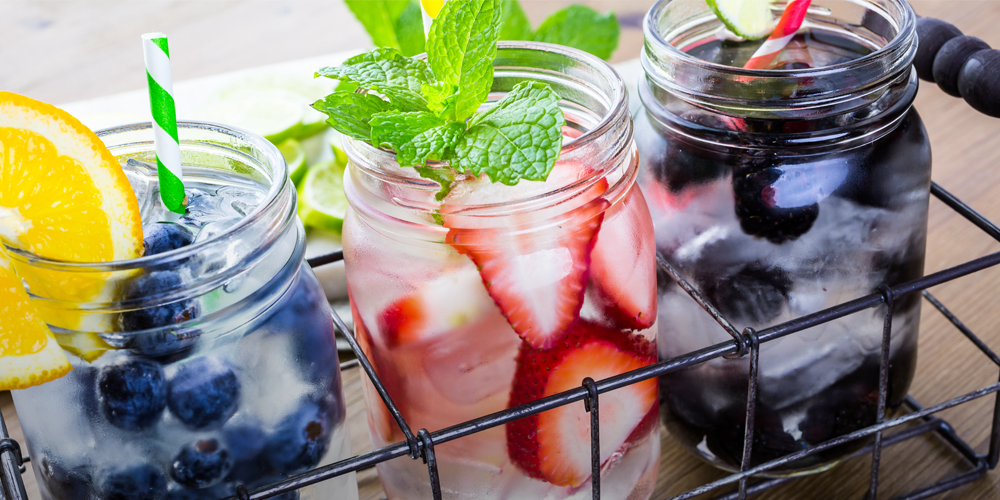 Mason jars for refreshing beverages