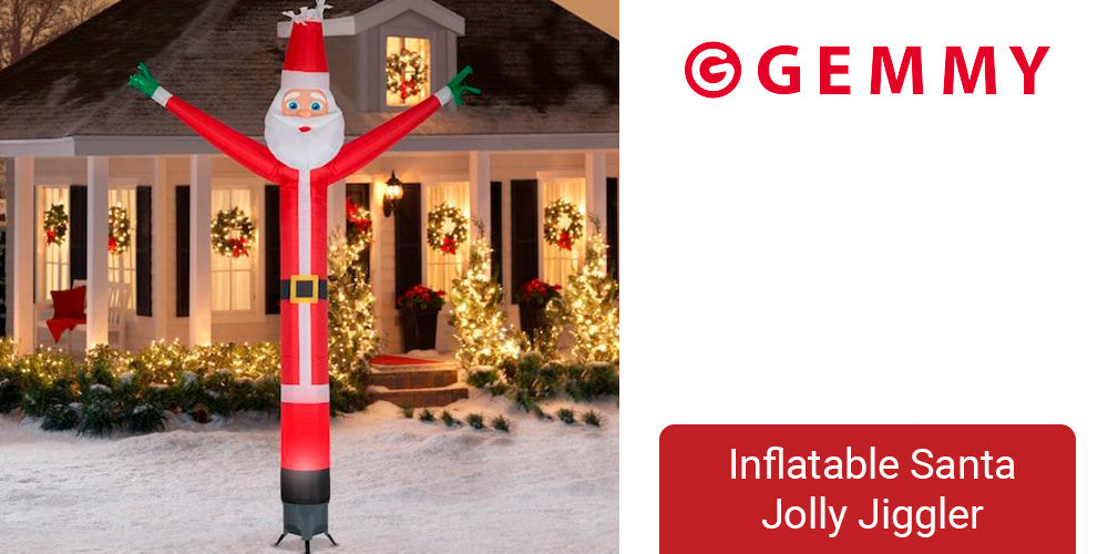 12' Inflatable Santa Jolly Jiggler 