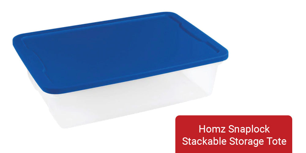 Homz Snaplock Stackable Storage Tote 