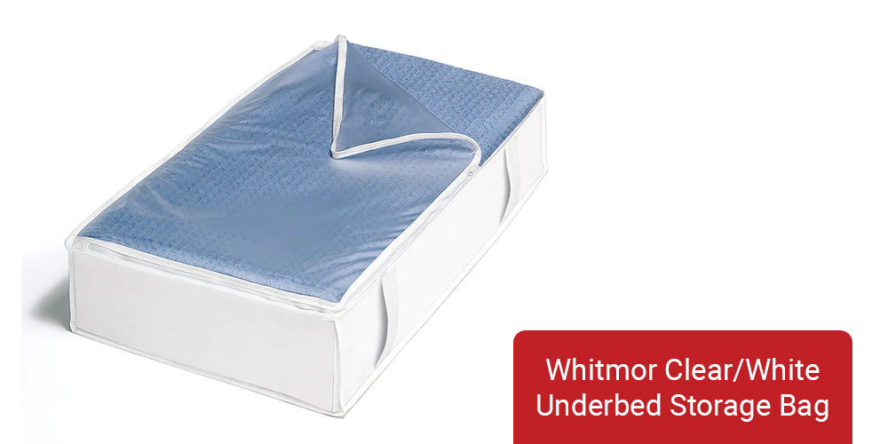 Whitmor Clear/White Underbed Storage Bag 
