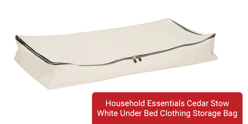 Cedar Stow White Under Bed Clothing Storage Bag 