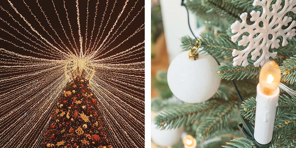 Create a Canopy of Lights Using Your Trees as Anchors or Place Artificial Flickering Candles in Wreaths and Windows