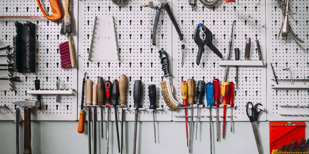 best way to organize tools on a pegboard