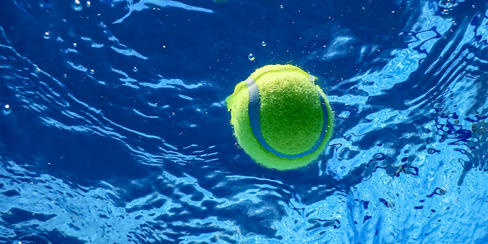 Tennis ball for pool cleaning