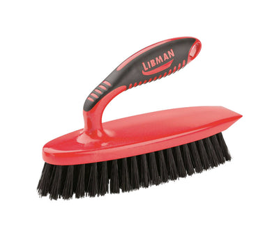 Libman 523 Scrub Brush 3.5 W Plastic/Rubber Handle Red/Black