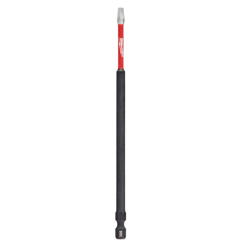 Milwaukee Shockwave Square #2 X 6 in. L Screwdriver Bit Steel 1 pc